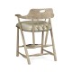Smokers Style Grey Oak Counter Stool