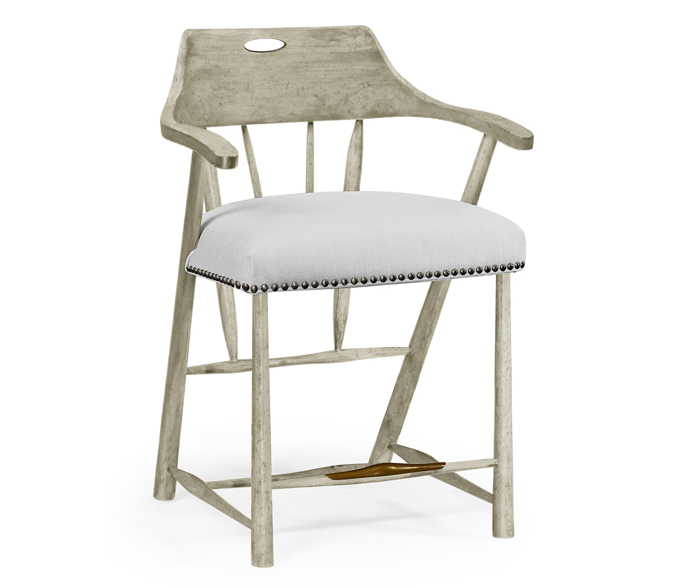 Smokers Style Rustic Grey Counter Stool