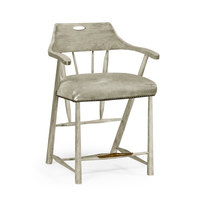 Smokers Style Rustic Grey Counter Stool