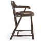 Smokers Style Dark Oak Counter Stool