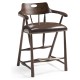 Smokers Style Dark Oak Counter Stool
