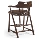 Smokers Style Dark Oak Counter Stool