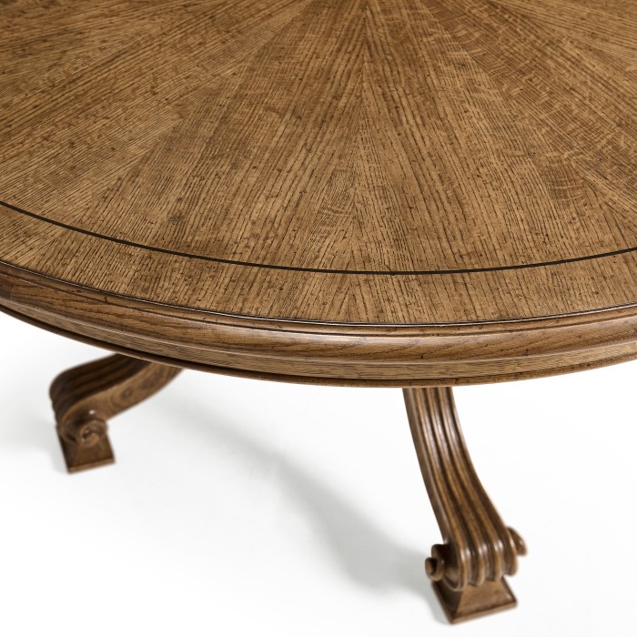 Round Caledonian Daniella & Burl Walnut Dining Table 60