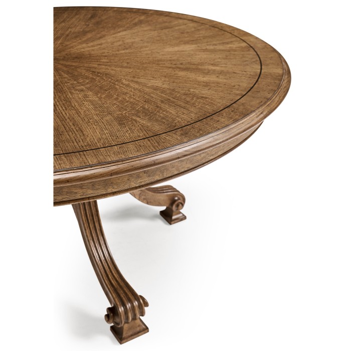 Round Caledonian Daniella & Burl Walnut Dining Table 60