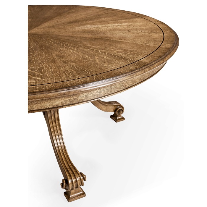 Round Caledonian Daniella & Burl Walnut Dining Table 72