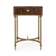 Rectangular Dark Santos & Brass End Table