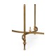 Rectangular Dark Santos & Brass End Table