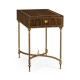 Rectangular Dark Santos & Brass End Table