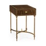 Rectangular Dark Santos & Brass End Table
