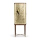 Handpainted on Light Gold Foil Drinks Cabinet
