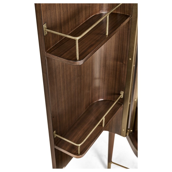Handpainted on Light Gold Foil Drinks Cabinet