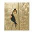 Handpainted on Light Gold Foil Drinks Cabinet