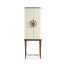 Crackle Cloth Lacquered Drinks Cabinet