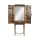 Crackle Cloth Lacquered Drinks Cabinet