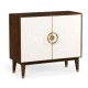 Walnut & Crackle Cloth Lacquered Server