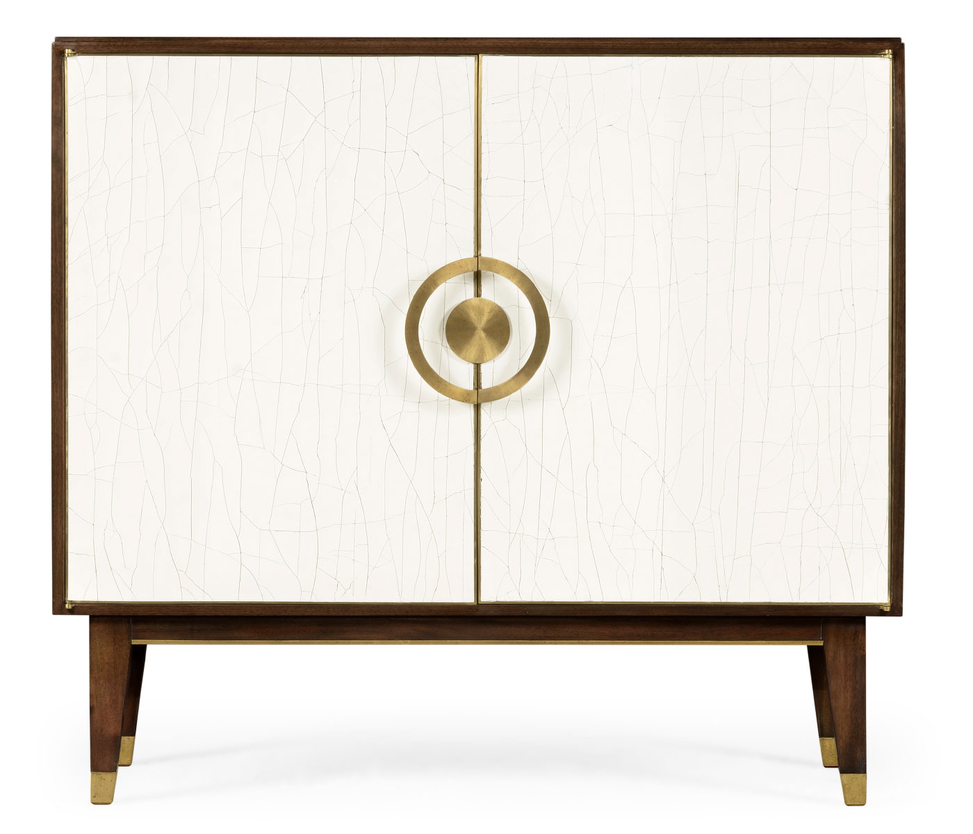 Walnut & Crackle Cloth Lacquered Server