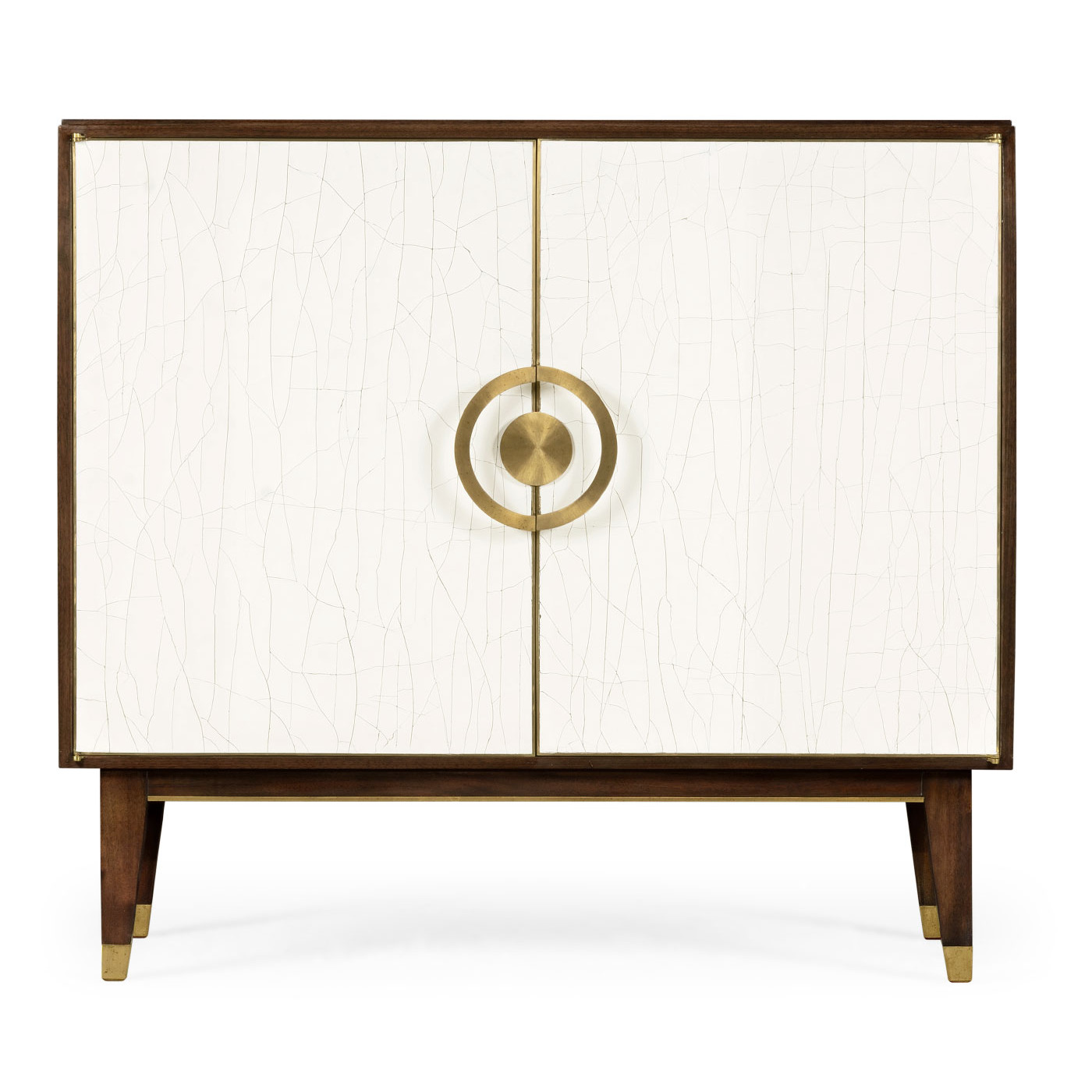 Walnut & Crackle Cloth Lacquered Server