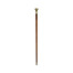 Mahogany Walking Stick with Brass Pommel Topper