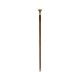 Mahogany Walking Stick with Brass Pommel Topper