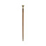Mahogany Walking Stick with Brass Pommel Topper