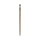 Mahogany Walking Stick with Brass Pommel Topper