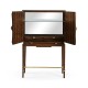 Ebony & Ribbed Antique Satin Brass Drinks Cabinet
