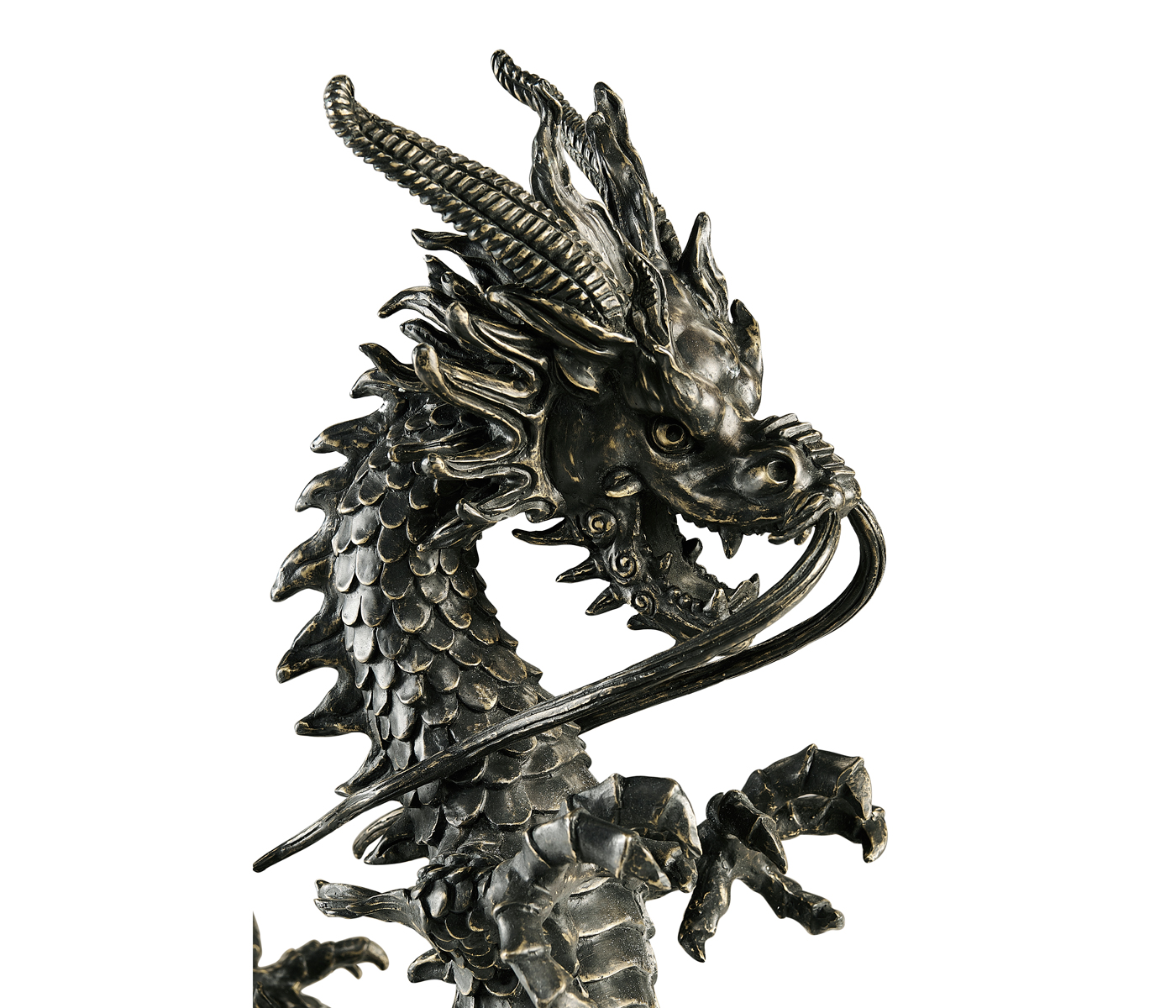 Dark Bronze Dragon Statue