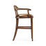 Walnut Upholstered Library Bar Stool