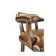 Walnut Upholstered Library Bar Stool