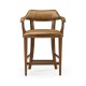 Walnut Upholstered Library Counter Stool