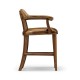 Walnut Upholstered Library Counter Stool