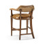 Walnut Upholstered Library Counter Stool