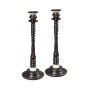 A Pair of Charcoal & White Candlesticks