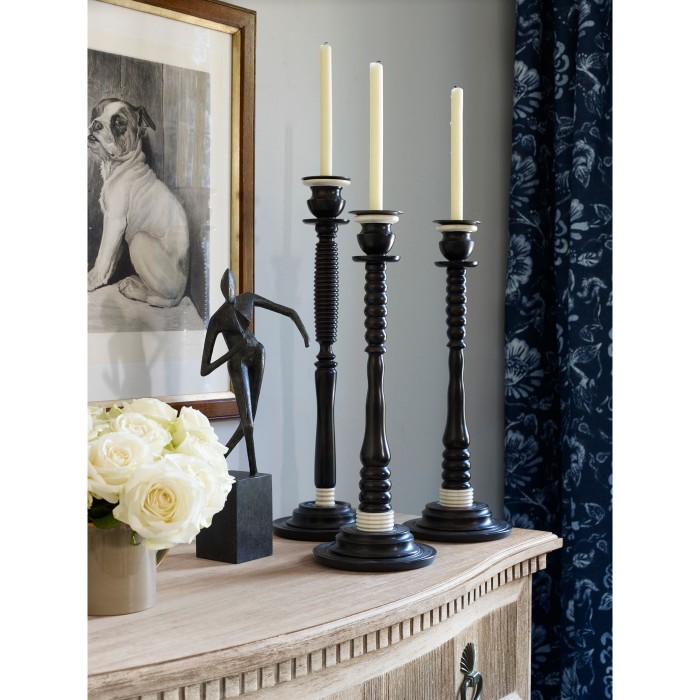 A Pair of Charcoal & White Candlesticks