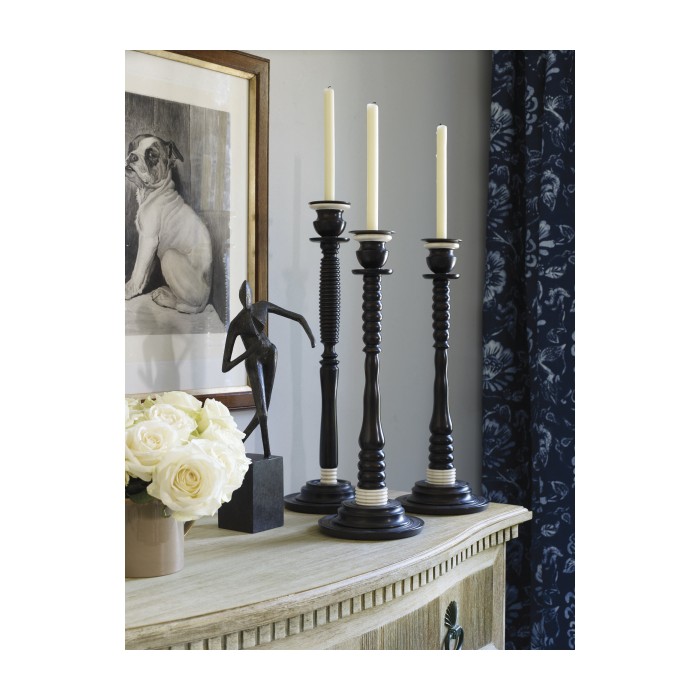 A Pair of Charcoal & White Candlesticks