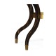 Round Natural Macassar Ebony & Brass Centre Table
