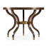 Round Dark Santos & Brass Centre Table