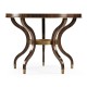 Round Dark Santos & Brass Centre Table