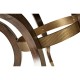 Round Dark Santos & Brass Centre Table