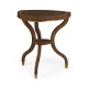 Triangular Dark Santos & Brass Side Table