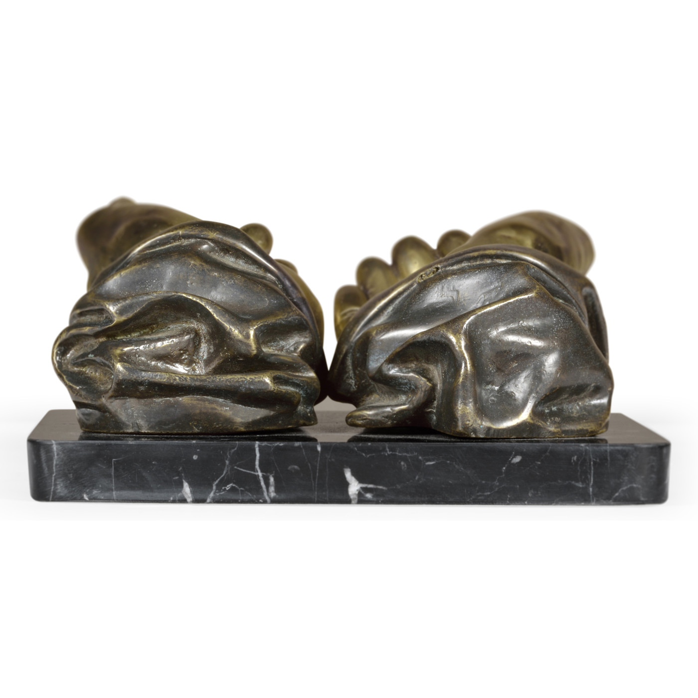 Double Light Brass Open Face Palms