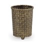 Woven Light Antique Brass Pencil Cup
