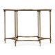 Round Dark Santos & Brass Centre Table with Six Leg Base