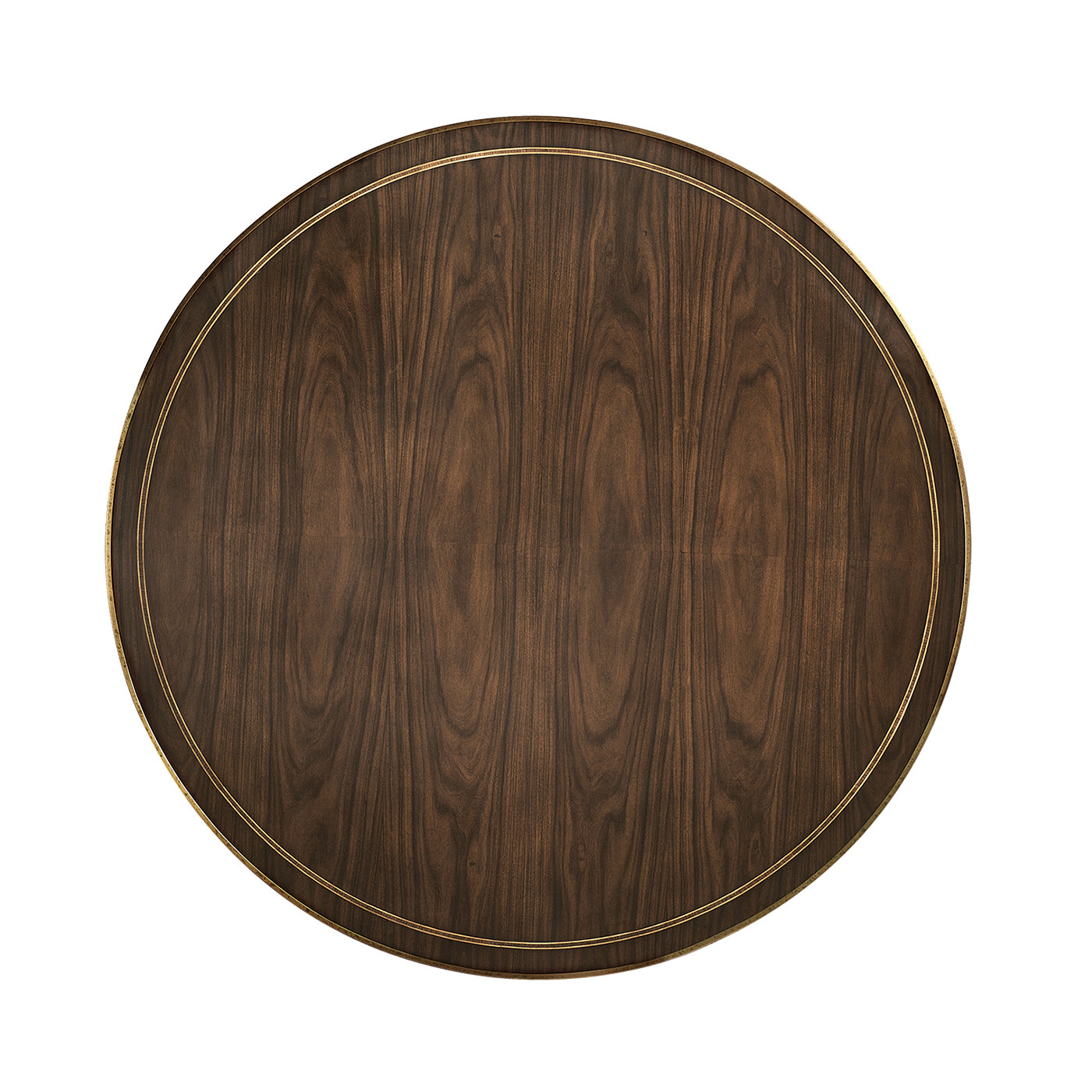 Round Dark Santos & Brass Centre Table with Six Leg Base