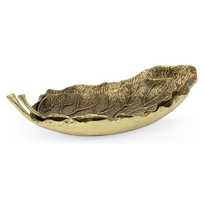 Pair of Antique Brass Leaves