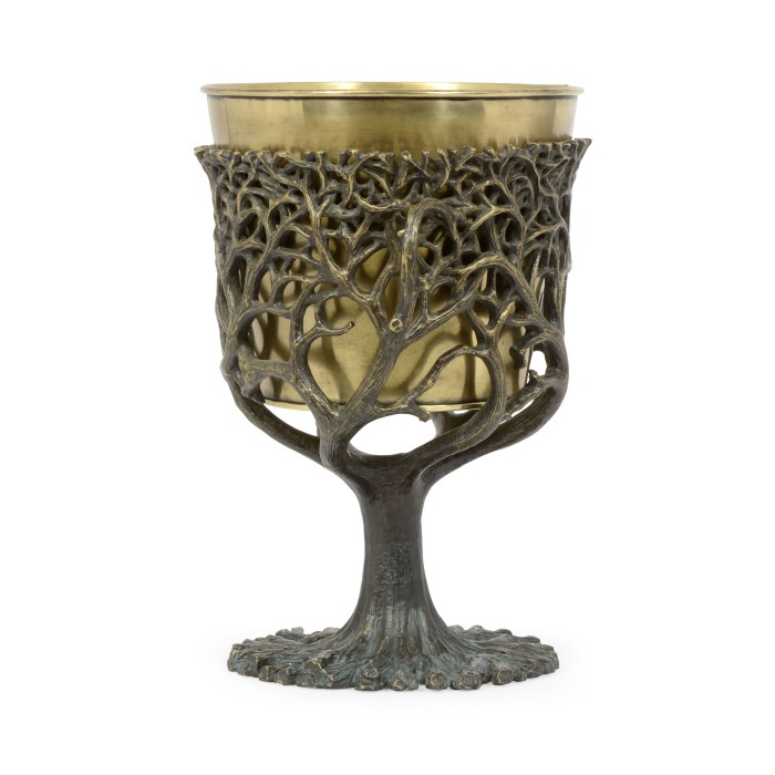 Light Dark Bronze Tree Planter
