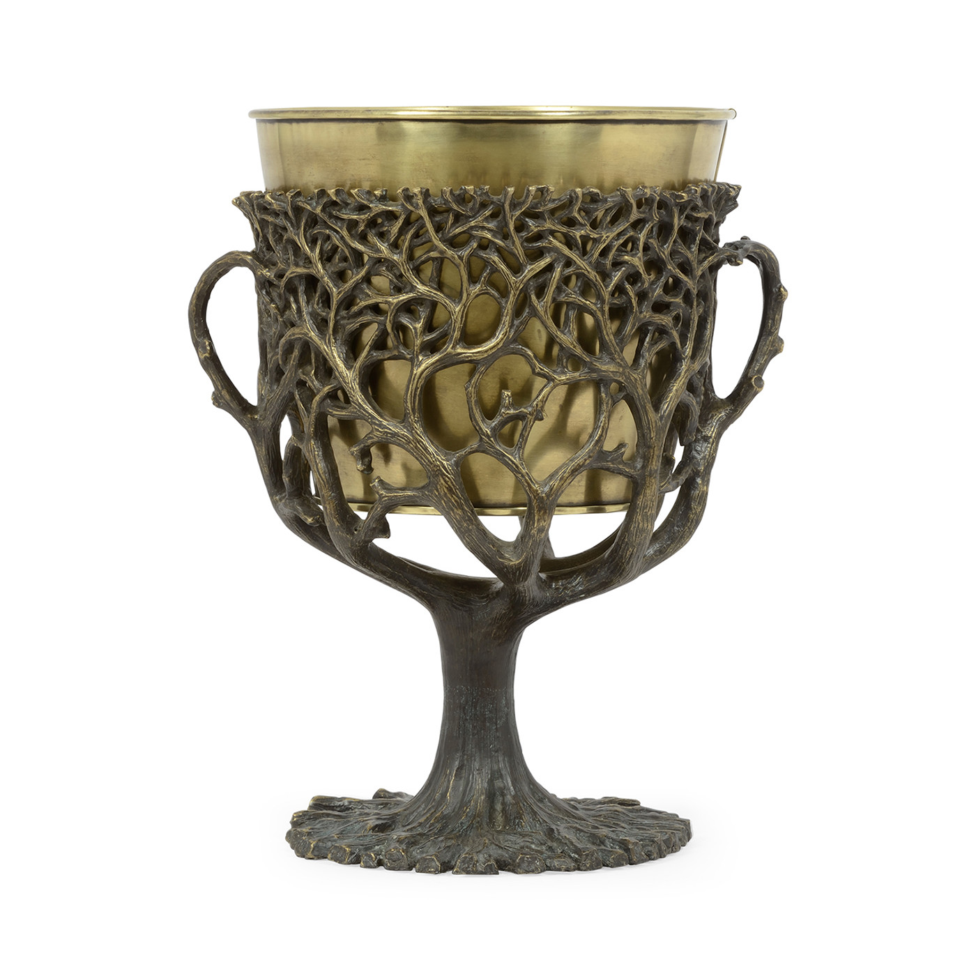 Light Dark Bronze Tree Planter