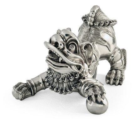 Antique Stainless Steel Foo Dog