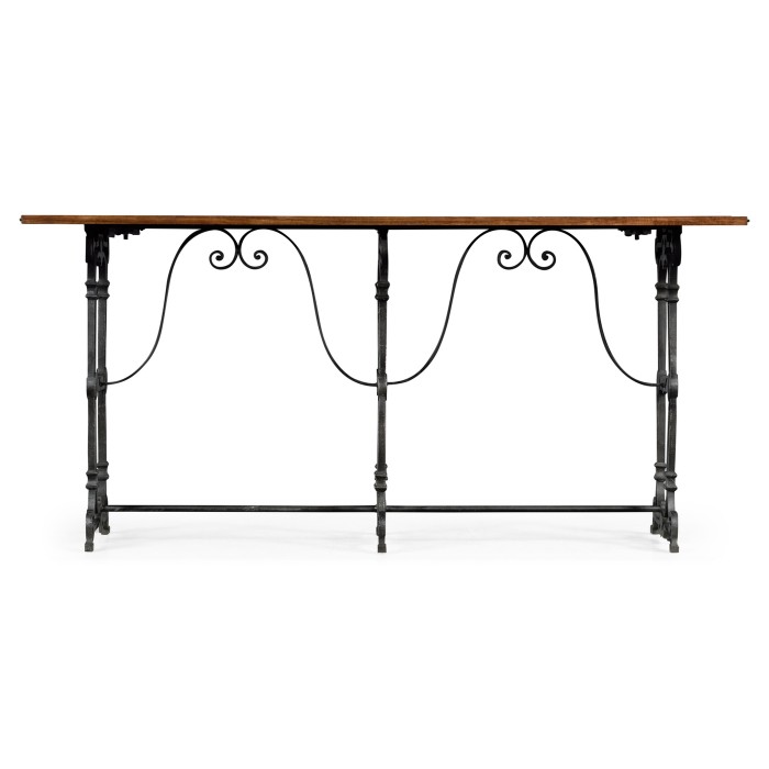 Rectangular Caledonian Daniella & Burl Walnut Hunt Table 63