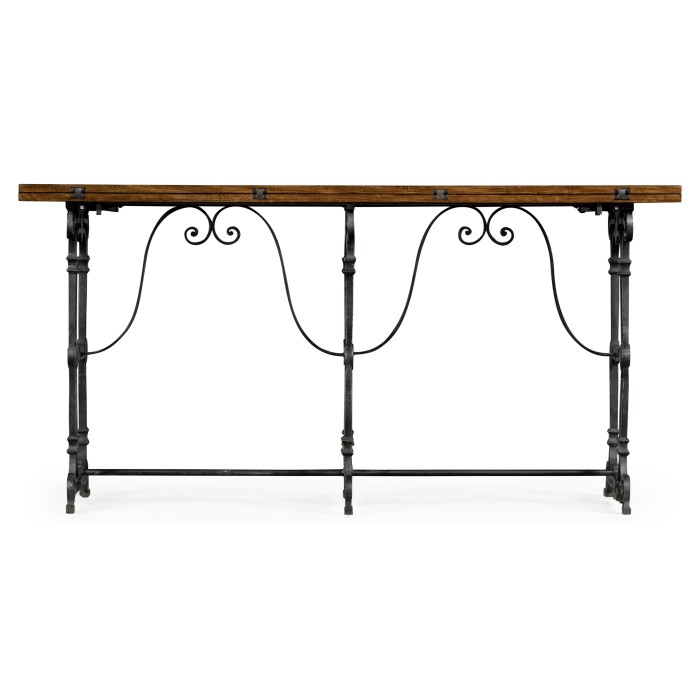 Rectangular Caledonian Daniella & Burl Walnut Hunt Table 63